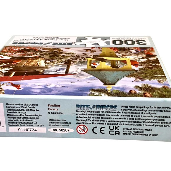 Bits And Pieces FEEDING FRENZY 300 Large Shaped Piece Puzzle Jigsaw Winter BIRDS - Picture 9 of 11